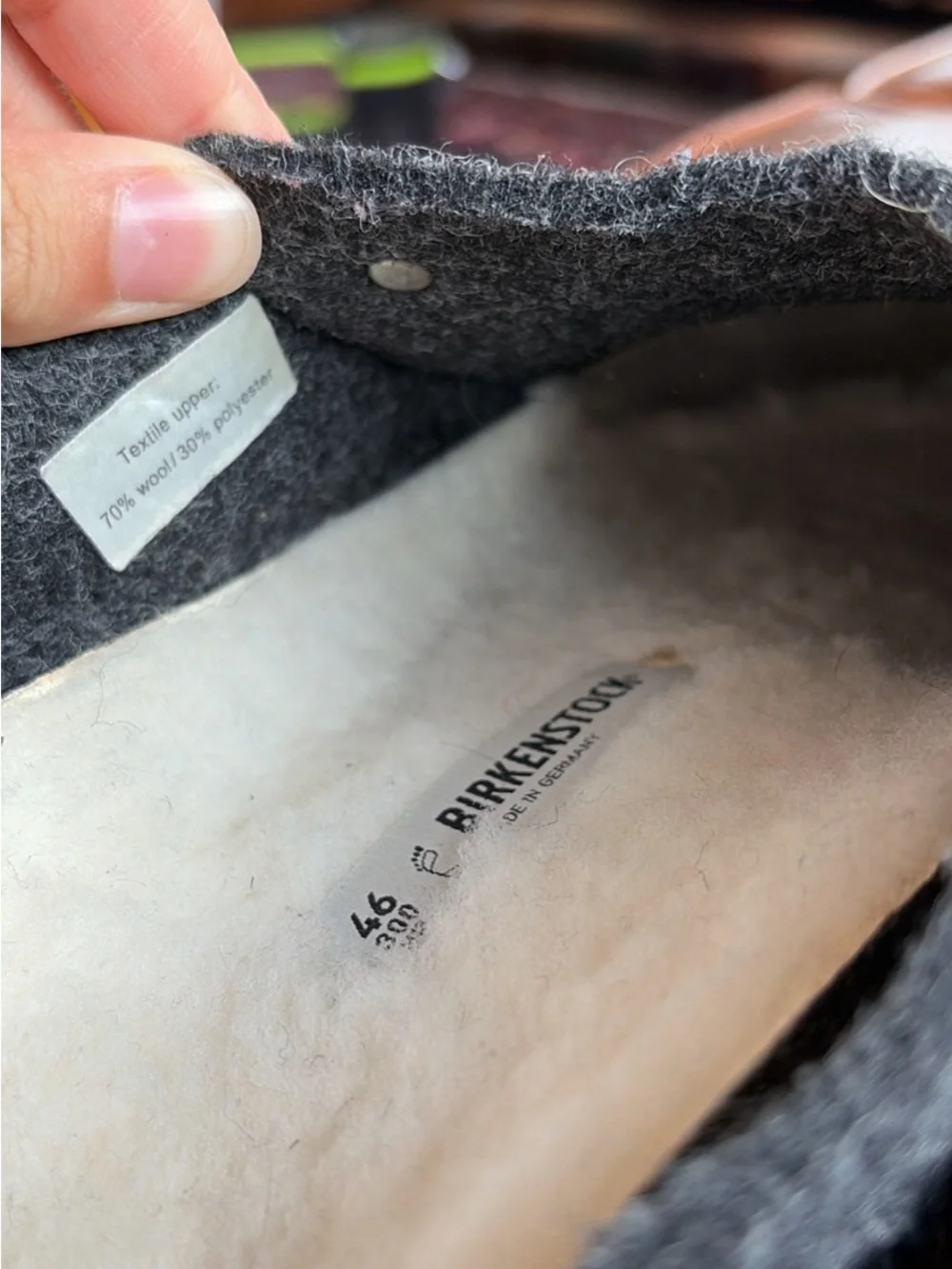 Birkenstock Dark Gray Wool Felt Slip-On Clogs